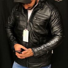 Leather Jacket For Men-Black XL