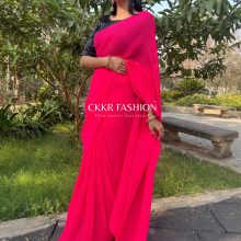 GEORGETTE SAREE FULLY CRUSHED